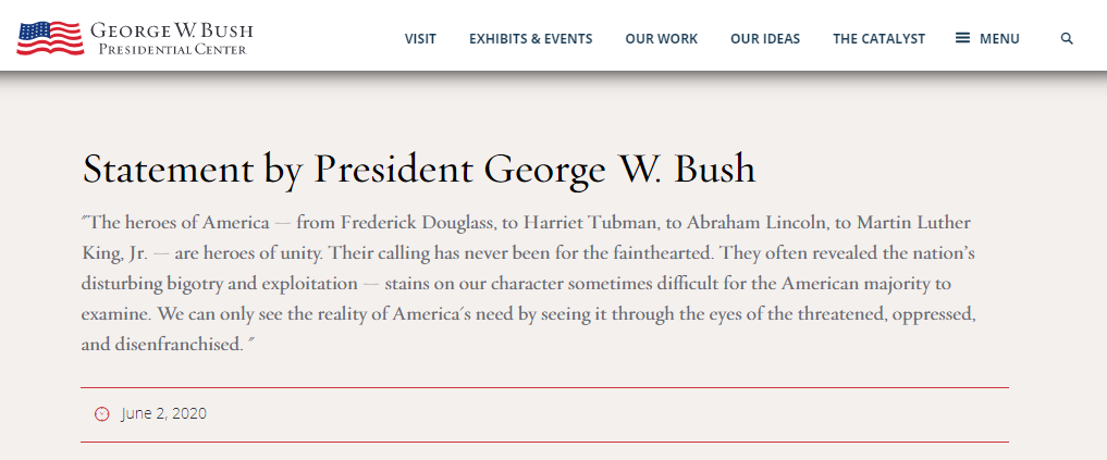 △ 美国 前 总统 小 布什 声明